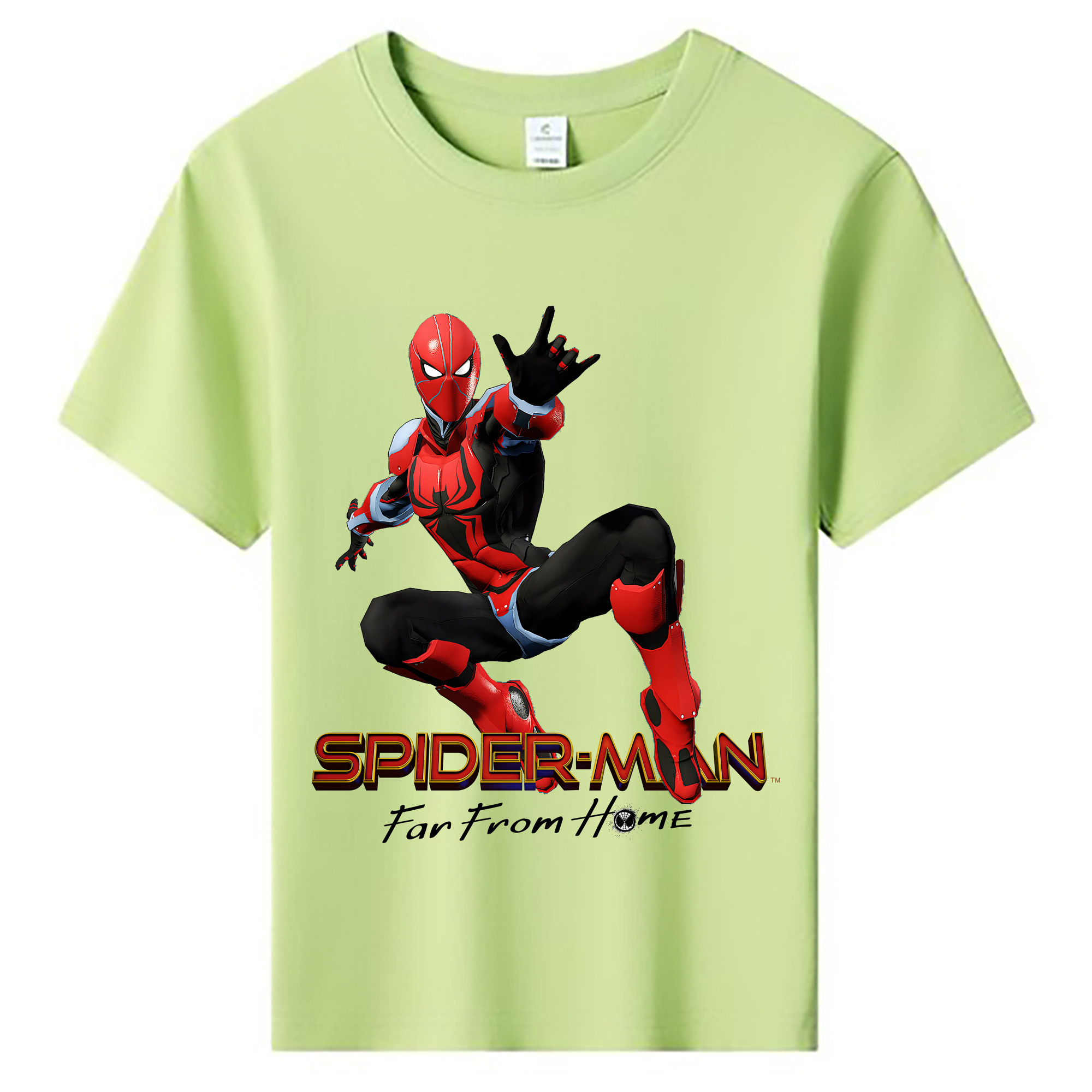 （画像用） Spider Man スパイダーマン 綿100％キッズTシャツ（フロントプリント）